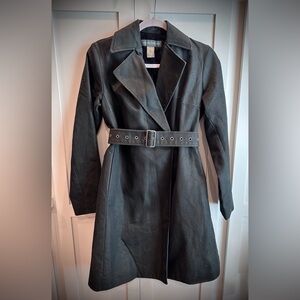Banana Republic Black Trench Coat with Belt